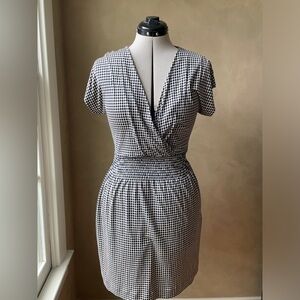 Tory Burch Size Small Blue and Cream polka dot dress